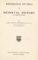 view Reference studies in medieval history / [James Westfall Thompson].