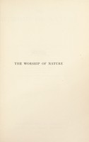 view The worship of nature. Vol. 1. / by Sir James George Frazer.