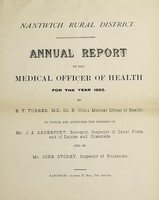 view [Report 1903] / Medical Officer of Health, Nantwich R.D.C.