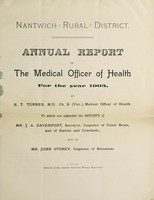 view [Report 1905] / Medical Officer of Health, Nantwich R.D.C.