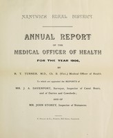 view [Report 1906] / Medical Officer of Health, Nantwich R.D.C.
