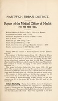 view [Report 1900] / Medical Officer of Health, Nantwich U.D.C.