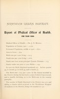 view [Report 1906] / Medical Officer of Health, Nantwich U.D.C.