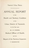 view [Report 1921] / Medical Officer of Health, Nantwich U.D.C.