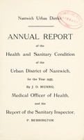 view [Report 1937] / Medical Officer of Health, Nantwich U.D.C.