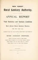 view [Report 1902] / Medical Officer of Health, New Forest R.D.C.