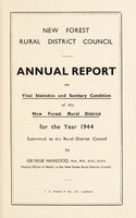 view [Report 1944] / Medical Officer of Health, New Forest R.D.C.