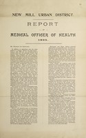 view [Report 1905] / Medical Officer of Health, New Mill (West Riding) U.D.C.