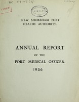 view [Report 1956] / Medical Officer of Health, New Shoreham Port Health Authority.