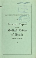 view [Report 1951] / Medical Officer of Health, Rhayader R.D.C.