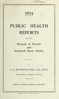 view [Report 1954] / Medical Officer of Health, Newark Borough, Southwell R.D.C., Newark R.D.C.