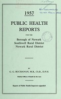 view [Report 1957] / Medical Officer of Health, Newark Borough, Southwell R.D.C., Newark R.D.C.