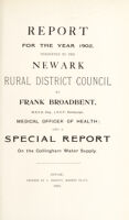 view [Report 1902] / Medical Officer of Health, Newark R.D.C.