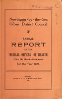 view [Report 1925] / Medical Officer of Health, Newbiggin-by-the-Sea U.D.C.