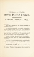 view [Report 1909] / Medical Officer of Health, Newbold & Dunston U.D.C.