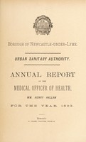 view [Report 1893] / Medical Officer of Health, Newcastle-under-Lyme Borough.