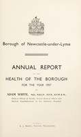 view [Report 1937] / Medical Officer of Health, Newcastle-under-Lyme Borough.