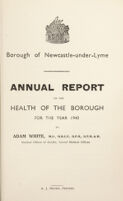 view [Report 1940] / Medical Officer of Health, Newcastle-under-Lyme Borough.