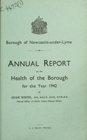 view [Report 1942] / Medical Officer of Health, Newcastle-under-Lyme Borough.