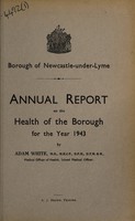 view [Report 1943] / Medical Officer of Health, Newcastle-under-Lyme Borough.