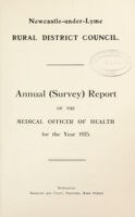 view [Report 1925] / Medical Officer of Health, Newcastle-under-Lyme (Union) R.D.C.