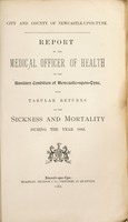 view [Report 1883] / Medical Officer of Health, Newcastle-upon-Tyne City & County.