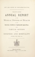 view [Report 1901] / Medical Officer of Health, Newcastle-upon-Tyne City & County.