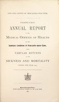 view [Report 1903] / Medical Officer of Health, Newcastle-upon-Tyne City & County.