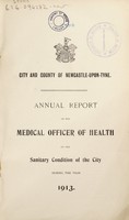 view [Report 1913] / Medical Officer of Health, Newcastle-upon-Tyne City & County.