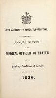 view [Report 1926] / Medical Officer of Health, Newcastle-upon-Tyne City & County.