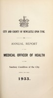 view [Report 1933] / Medical Officer of Health, Newcastle-upon-Tyne City & County.