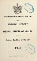 view [Report 1940] / Medical Officer of Health, Newcastle-upon-Tyne City & County.