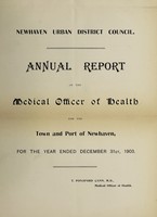 view [Report 1903] / Medical Officer of Health, Newhaven U.D.C.