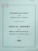 view [Report 1952] / Medical Officer of Health, Newmarket R.D.C.