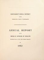 view [Report 1953] / Medical Officer of Health, Newmarket R.D.C.