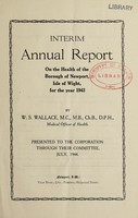 view [Report 1943] / Medical Officer of Health, Newport (Isle of Wight) Borough.