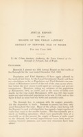 view [Report 1908] / Medical Officer of Health, Newport (Isle of Wight) Urban Sanitary District.