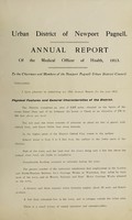 view [Report 1913] / Medical Officer of Health, Newport Pagnell U.D.C.