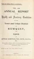 view [Report 1900] / Medical Officer of Health, Newquay (Cornwall) Town & U.D.C.