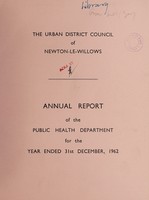 view [Report 1962] / Medical Officer of Health, Newton-le-Willows U.D.C.