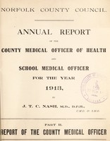 view [Report 1913] / Medical Officer of Health, Norfolk County Council.