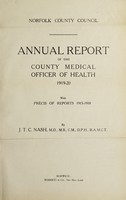 view [Report 1919-1920] / Medical Officer of Health, Norfolk County Council.