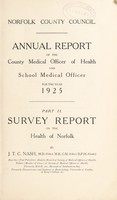 view [Report 1925] / Medical Officer of Health, Norfolk County Council.