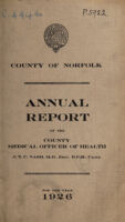 view [Report 1926] / Medical Officer of Health, Norfolk County Council.