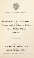 view [Report 1925] / School Medical Officer of Health, Norfolk County Council.