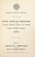 view [Report 1926] / School Medical Officer of Health, Norfolk County Council.