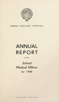 view [Report 1940] / School Medical Officer of Health, Norfolk County Council.