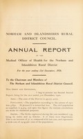 view [Report 1920] / Medical Officer of Health, Norham & Islandshires R.D.C.