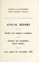 view [Report 1947] / Medical Officer of Health, Norham & Islandshires R.D.C.