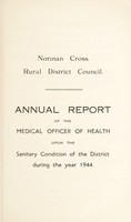 view [Report 1944] / Medical Officer of Health, Norman Cross R.D.C.